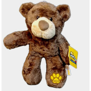 Pet Supermarket Plush Bear Dog Squeaker Toy Brown 12" Inch Lend A Paw Bear